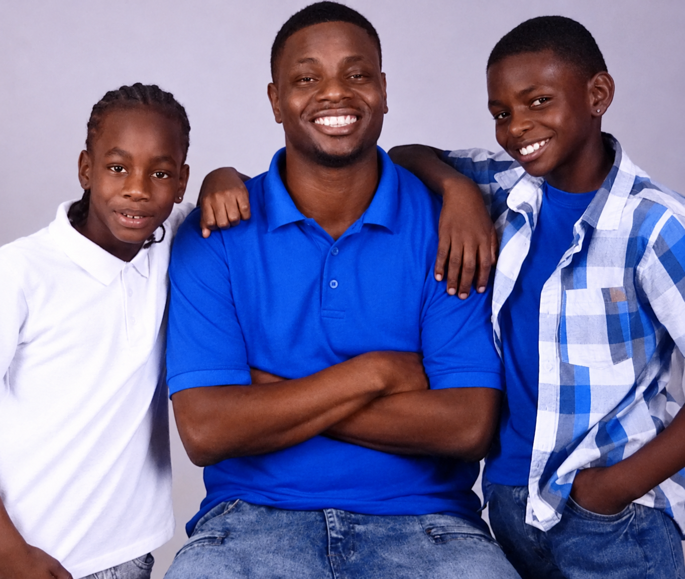 Rudy Walls with his family